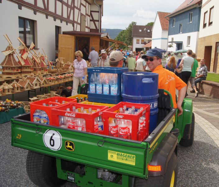 Das Versorgungsfahrzeug war stndig unterwegs