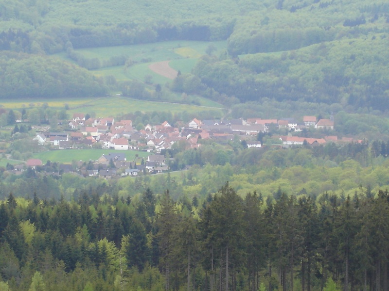 Densberg vom Kellerwaldturm aus gesehen