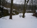 der Burggraben mit der Freilichtbhne im Winter