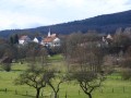 Fachwerkhäuser in der Nachbarschaft der Kirche