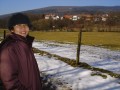 Blick auf Gilsa, Kirche und die umgebenden Huser an einem Wintertag