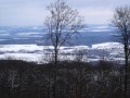 Blick vom Kellerwaldturm auf Jesberg im Winter
