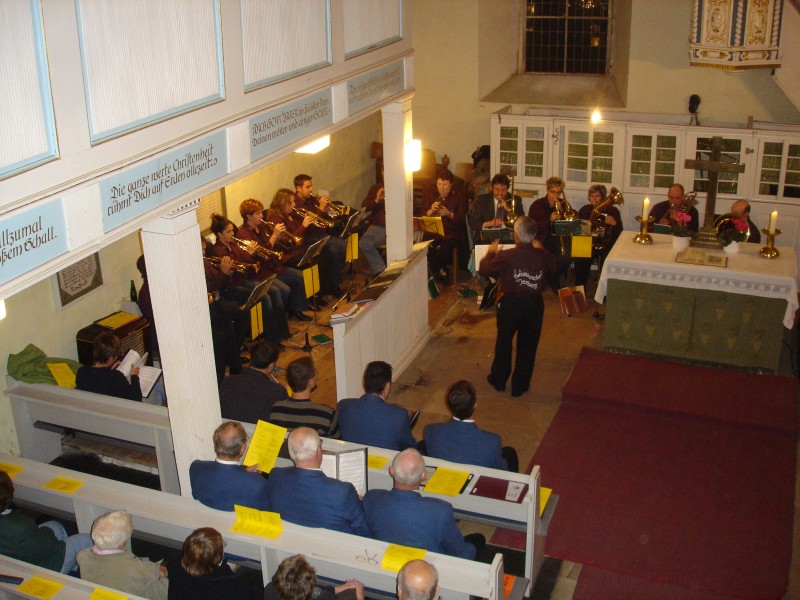 der Posaunenchor Densberg beim Herbstkonzert am 28.10.2007